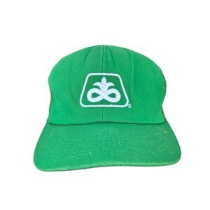 Vintage Pioneer Seed Co. Trucker Hat Green Mesh Back Unisex Adjustable